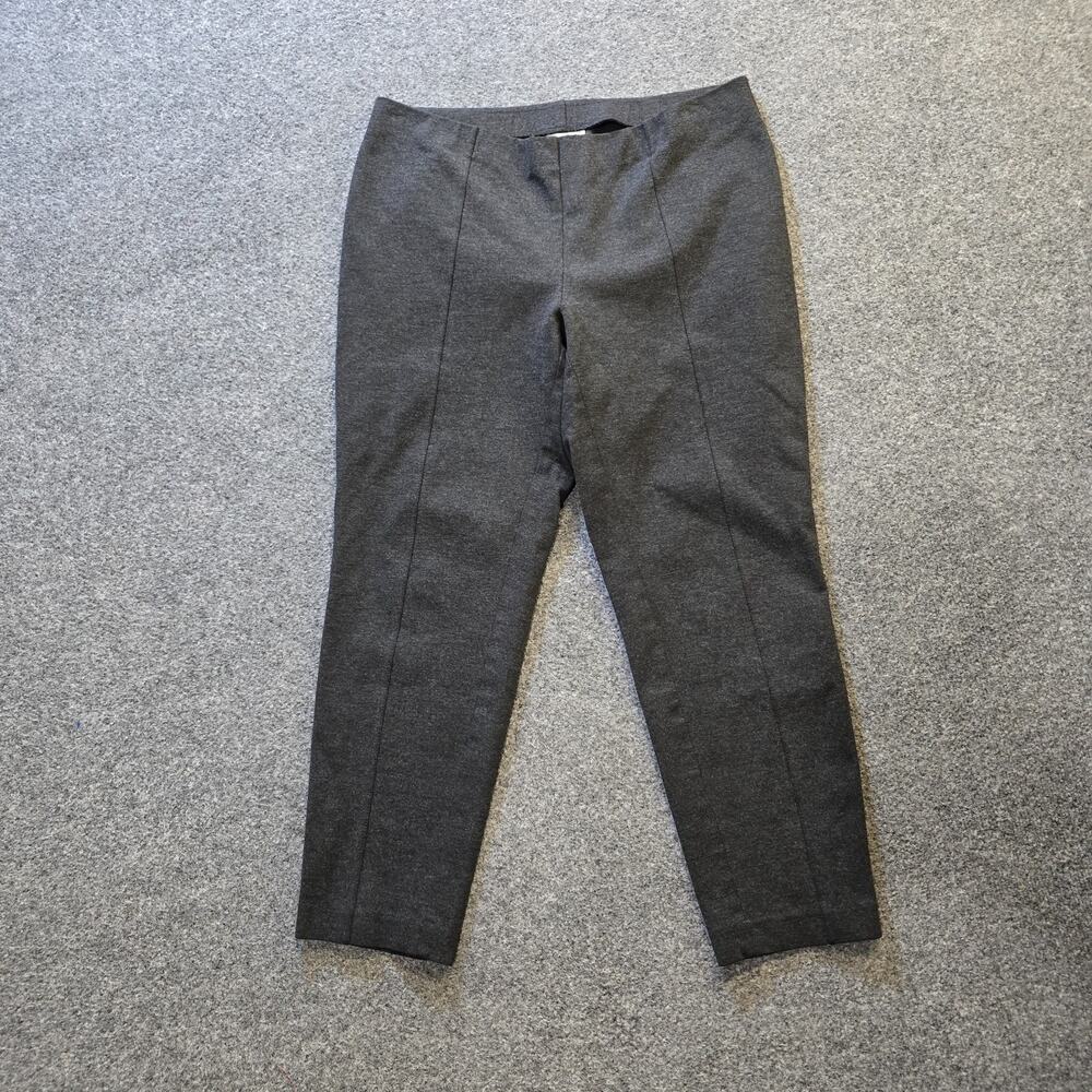 J Jill Pants Women Size Medium Petite Gray Ponte Slim Leg Stretch Capsule Casual
